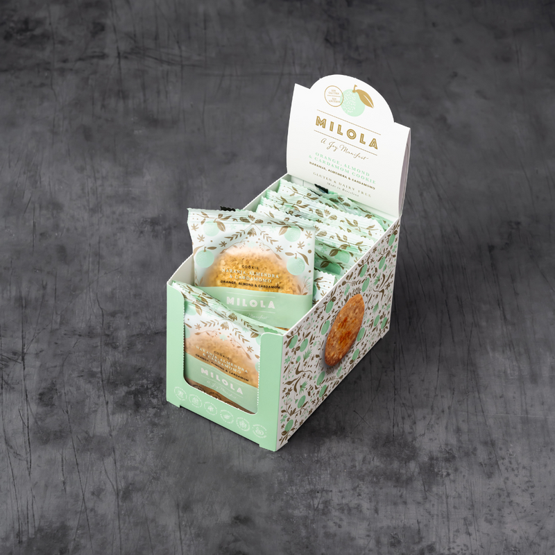 Milola Orange, Almond and Cardamon 24 Gluten Free Cookies