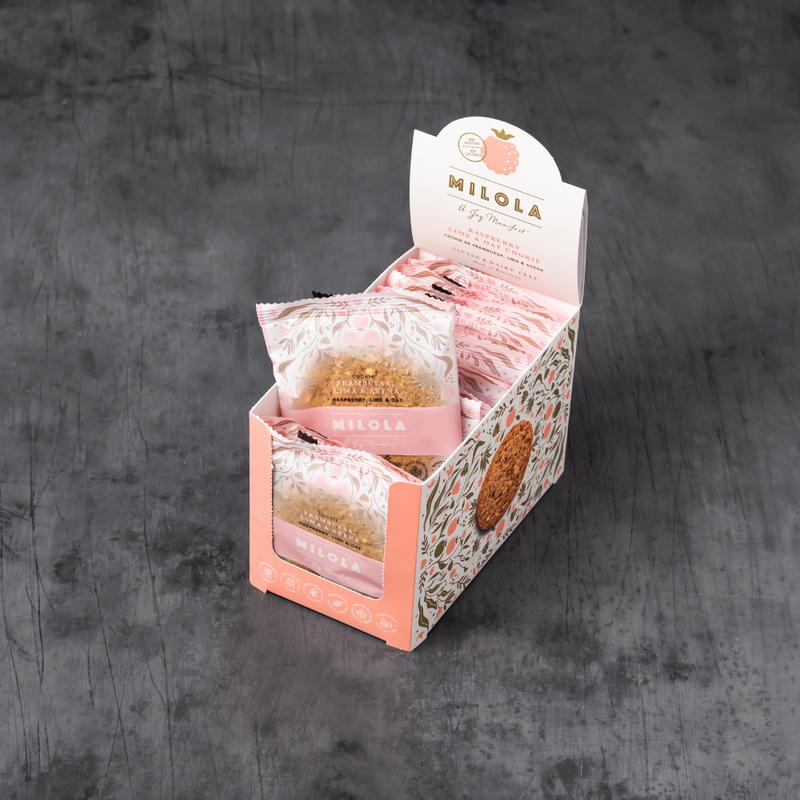 Milola Raspberry, Lime & Oat 24 Gluten Free Cookies